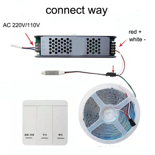 WS2811 IC 120led/m Horse Race LED Strip Running water Light Backflow Marquee 24V - Picture 15 of 37