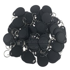 Black RFID 125KHz Writable Rewrite T5577 Keyfobs Proximity Access Tag 50pcs