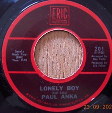 PAUL ANKA "Lonely Boy" MONO  / " I miss you so" STEREO - US ERIC 201 - TBE