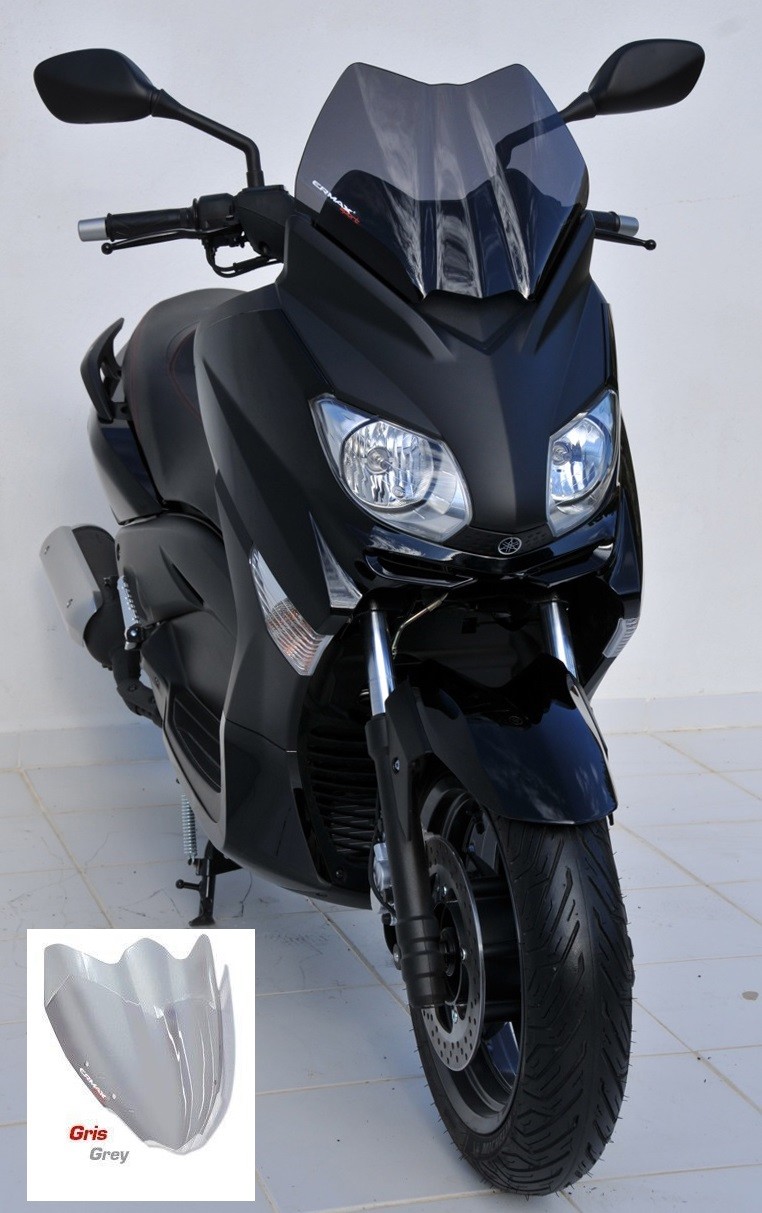 Bulle Ermax Sport Yamaha X-Max résout le problème des secousses cervicales gris