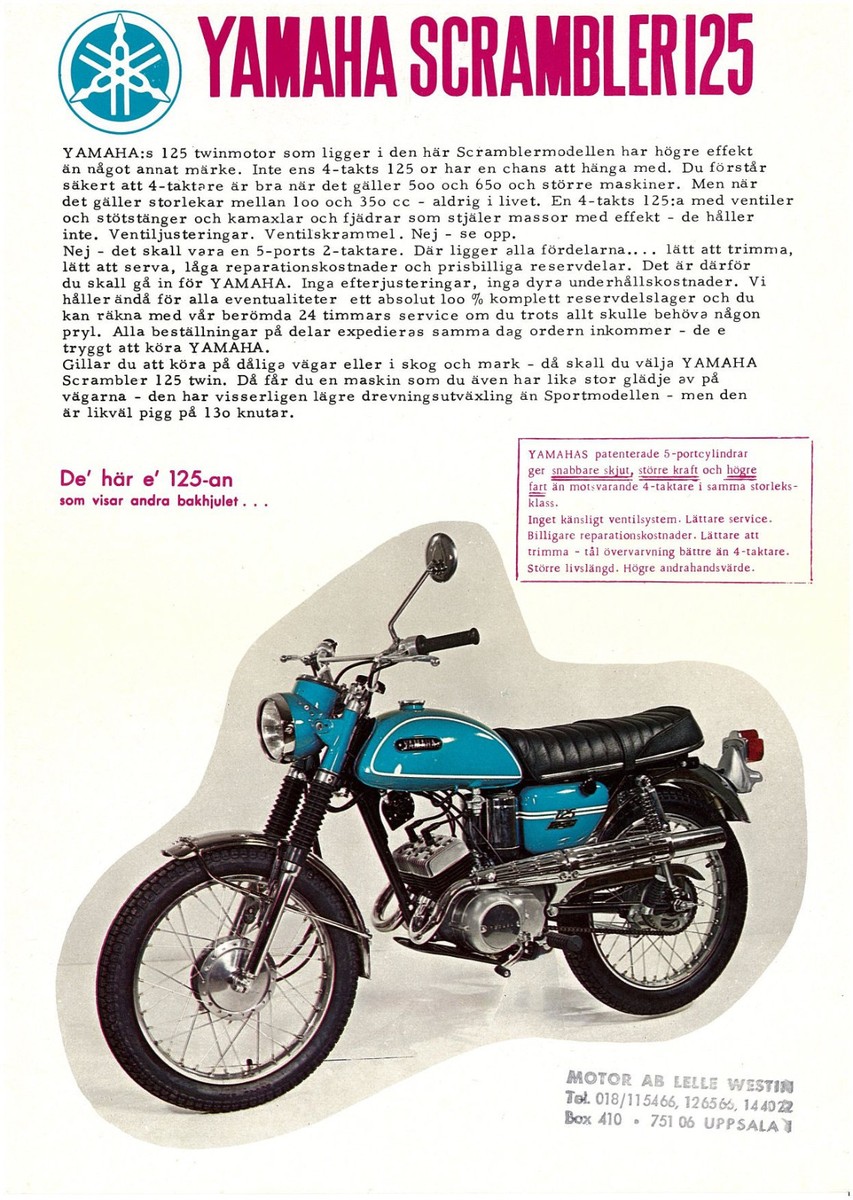 YAMAHA Brochure AS2 AS2C 1969 1970 1971 Sales Catalog Catalogue