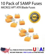 Premium 10 Pack 5 AMP Automotive APT ATR MICRO2 Blade Fuses 5A