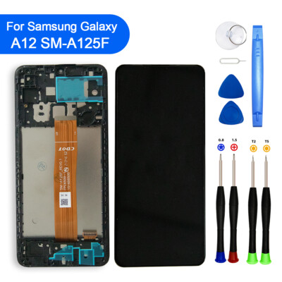 HD Display Fur Samsung Galaxy A12 / A125F LCD Bildschirm TouchScreen + Rahmen