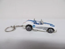 Hot Wheels New - White '58 Corvette  - Custom  KEY CHAIN