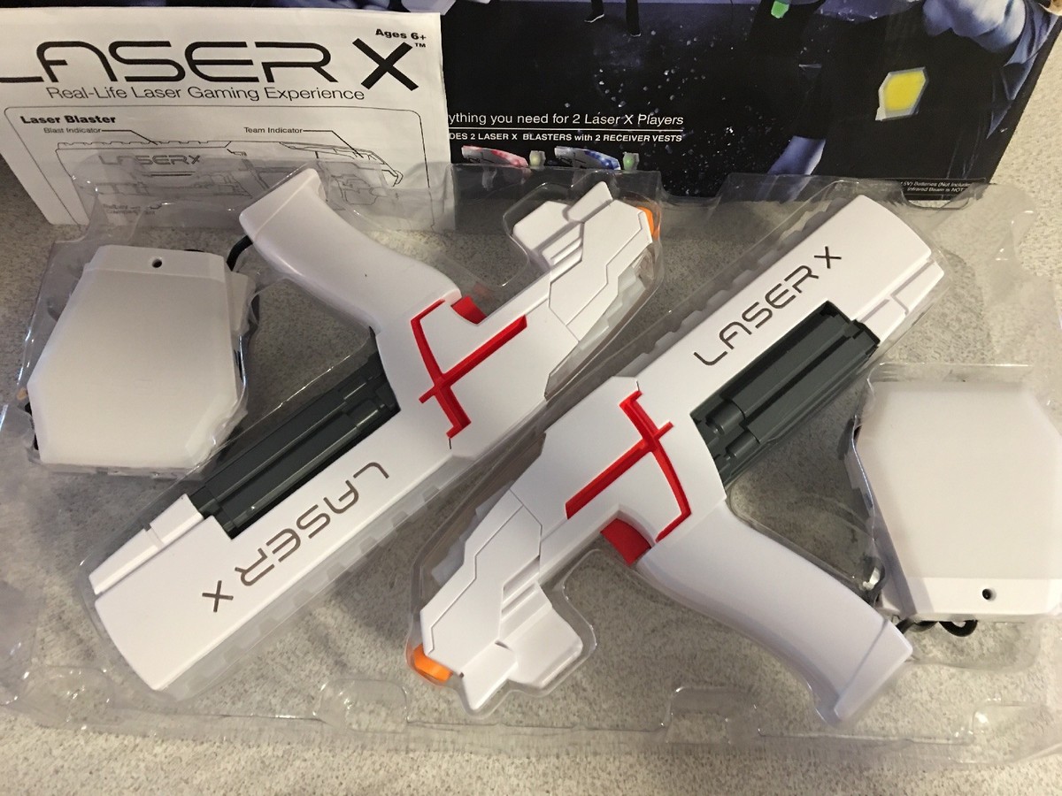 Laser Tag X Double Gun Game Set 2 Players Long Range Color Lights