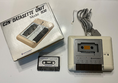 Commodore Computer C2N Datasette Unit Model 1530 with Box - PARTS / REPAIR