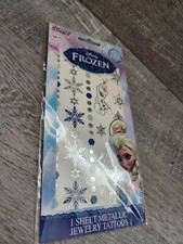 Disney FROZEN Metallic Jewelry Tattoos NEW Sealed 36