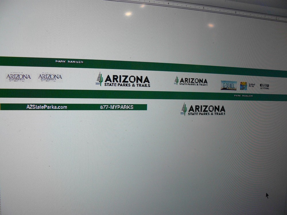 Arizona State Parks  Ranger Pick up Truck Decals 1:24