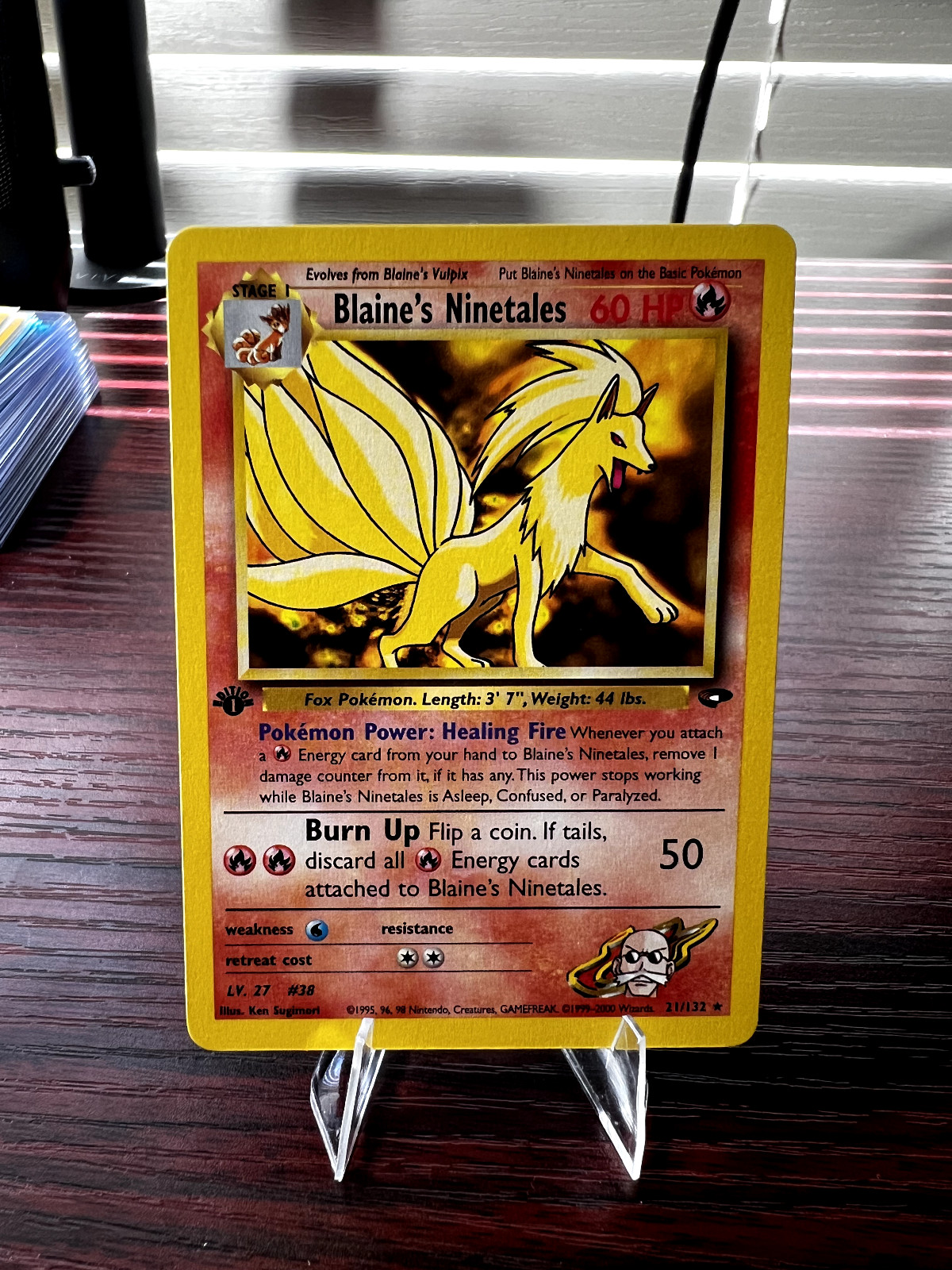 Pokemon Blaine's Ninetales 21/132 Gym Challenge 1st Edition NM/LP