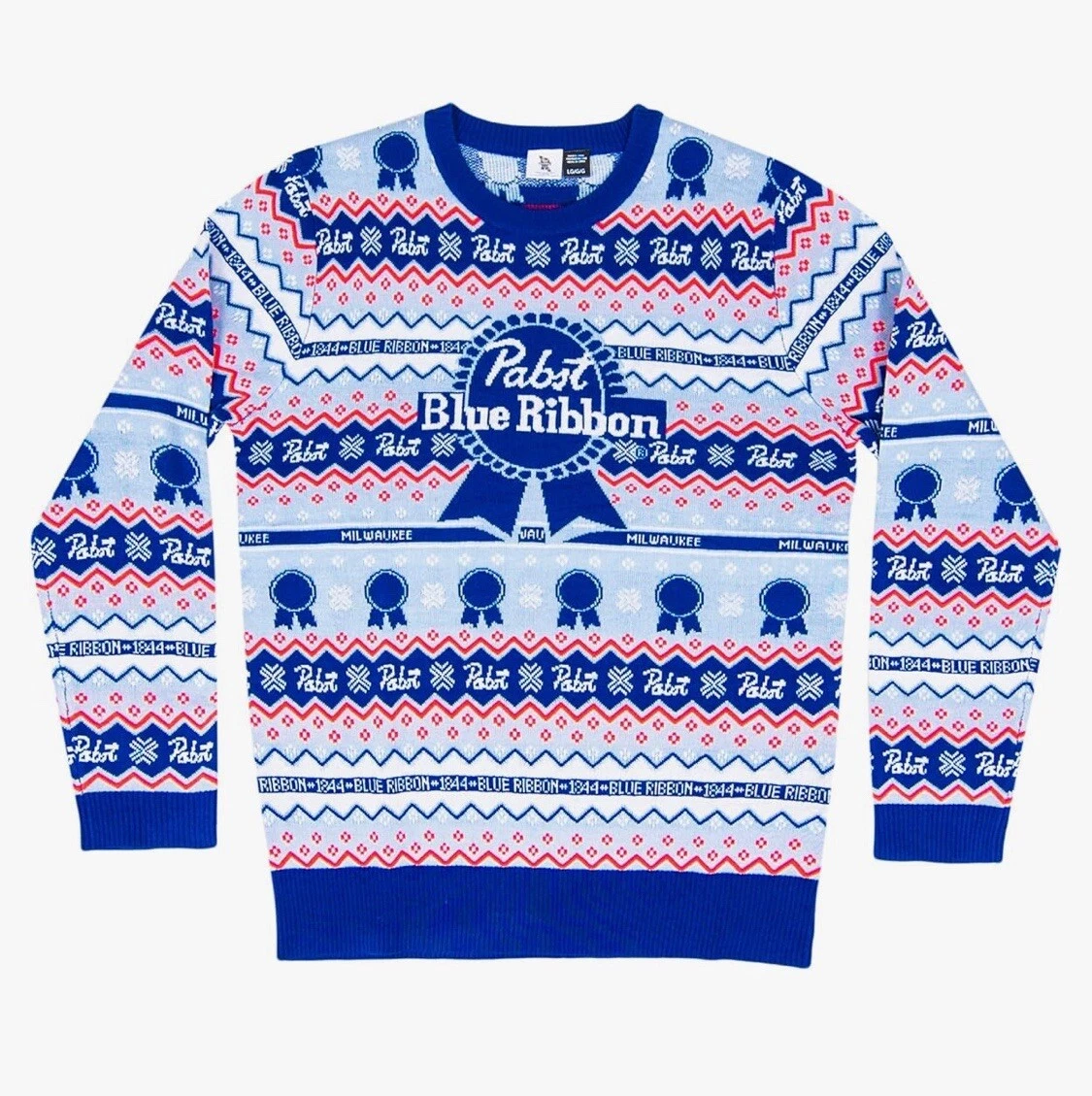 Men's Pabst Blue Ribbon Ugly Christmas Sweater