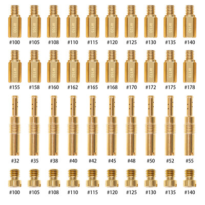 40Pcs Carburetor Jet Kit for PWK Keihin OKO CVK KOSO Crab,Pilot and Main Jets