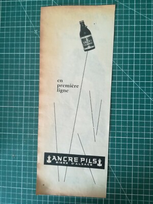 278 Antique 1950 Beer Anchor Pils D'alsace Advertising - Champagne Mercier