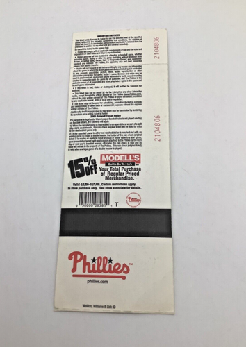 Phillies v Giants Ticket Stub May 7, 2006 Barry Bonds Home Run #713 - Picture 2 of 4
