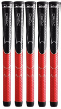 SET OF 5 - New WINN DriTac Men's Standard BLACK/RED Golf Grip 5DT-BRD 