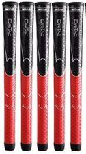 SET OF 5 - New WINN DriTac Men's Standard BLACK/RED Golf Grip (5DT-BRD)