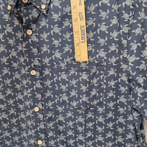Rowm Shirt Mens L Hawaiian Turtle Aloha Camp Button Up Sea Beach Ocean Resort - Picture 3 of 12