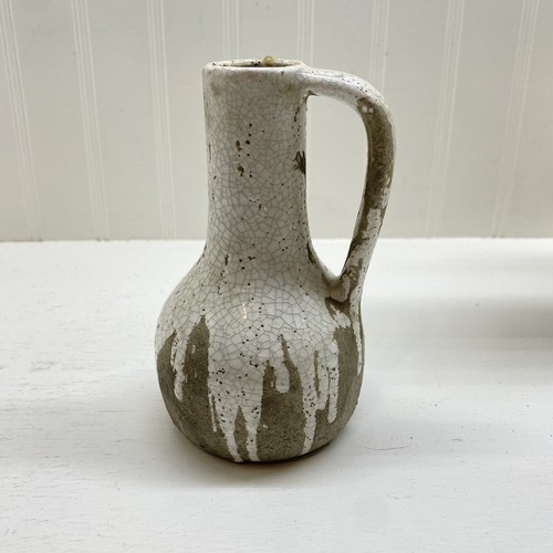 White Brown Lava Drip Glaze Pitcher Small - Picture 3 of 8