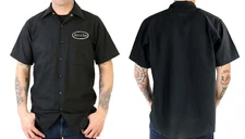 BORN TO LOSE Name Button Up Work SHIRT Punk Metal Rock Biker tattoo Thunders