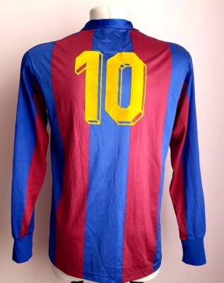 MEYBA FC Barcelona ユニフォーム 長袖 XLサイズ Barcelona Home 1984 - 1989 football long sleeve Meyba jersey #10