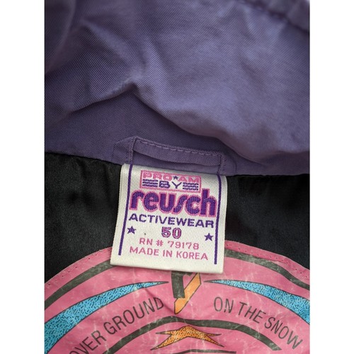 Vintage Reusch Pro-AM Activewear Purple Fleece Jacket 50 Fits Medium - Picture 4 of 5