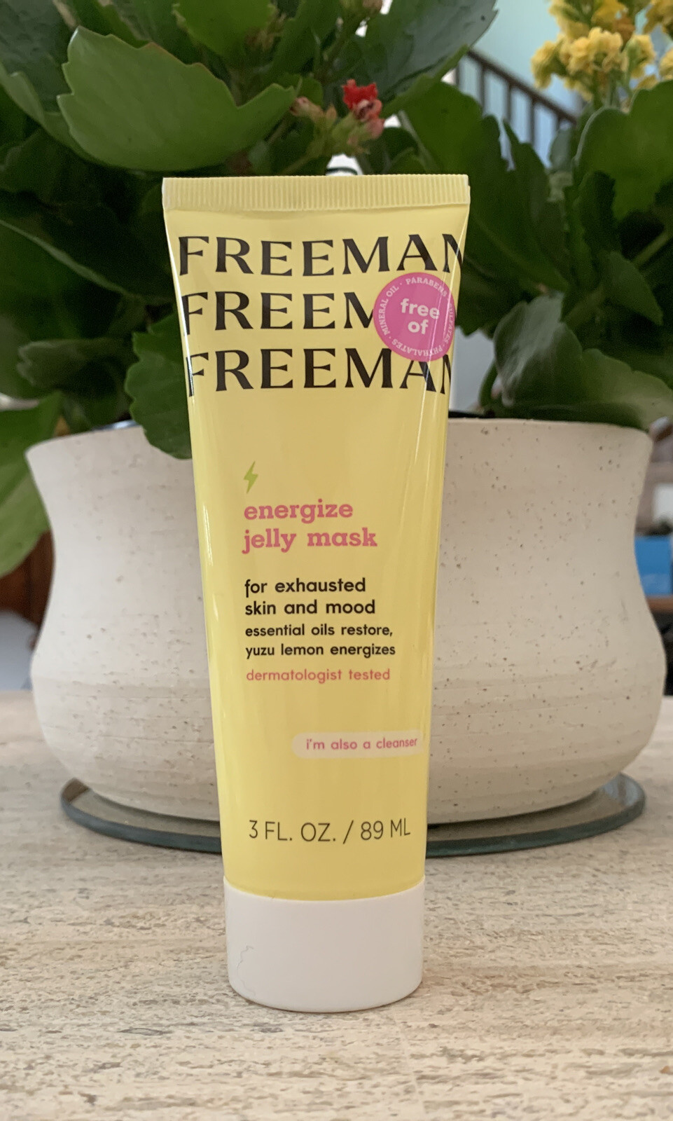 Freeman Energize Jelly Facial Mask & Cleanser 3oz/89mL Restore & Energize New