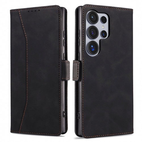 Funda tipo billetera abatible de cuero negra para Samsung Galaxy S25/S25Plus/S25 Ultra 5G - Imagen 1 de 21