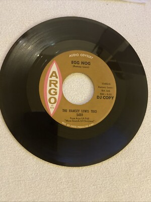 45rpm Egg Nog/Jingle Bells Ramsey Lewis Trio Jazz DJ COPY DEMO Christmas  