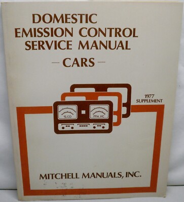 Mitchell Manuals Domestic Emission Control Service Manual Card 1977 Supplement
