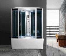 CABINA Doccia vasca Idromassaggio -Sauna -170X88 Bagno Turco BLUETOOTH CROMO 03