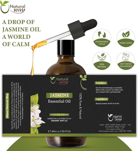 Jasmine Essential Oil | Premium Grade Essential Oils for Hair Care, Oil for - Picture 5 of 6