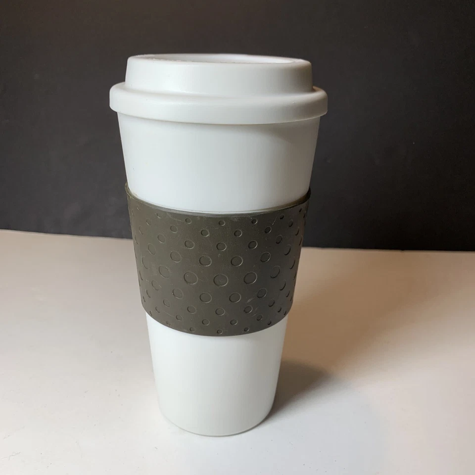 Taza de viaje Copco Acadia doble aislamiento manga antideslizante sin BPA 16 OZ marrón Foto 2 de 4