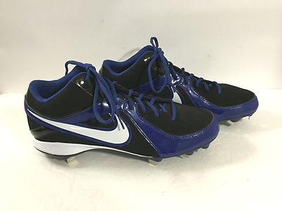 Nike Men's MVP STRIKE 3/4 Metal Baseball Cleats blue black white Sz. 13 