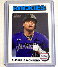 2024 Topps Heritage High Number #517- Elehuris Montero White Sp