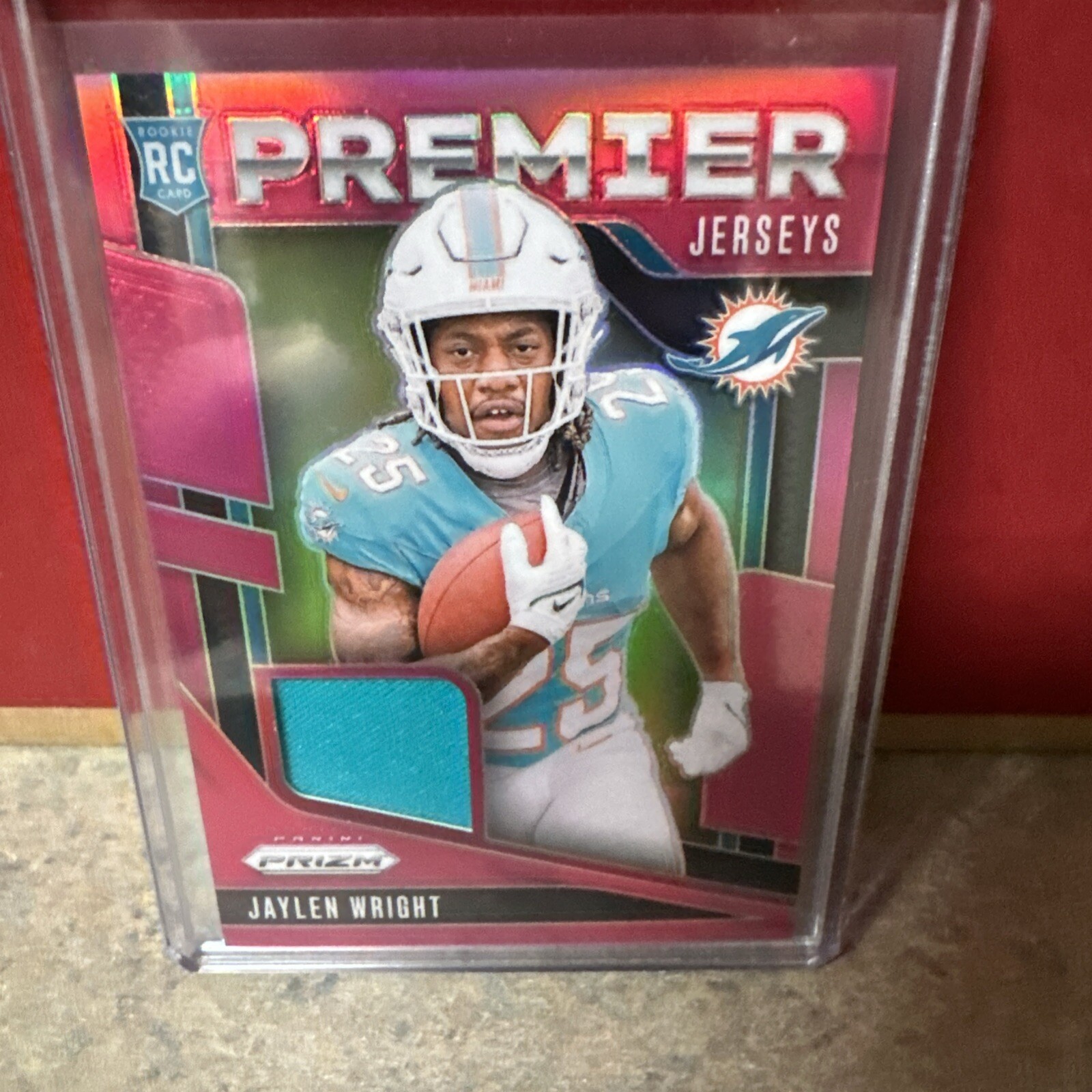 2024 Panini Prizm - Premier Jerseys Pink Prizm #PJ-JWT Jaylen Wright (MEM, RC)