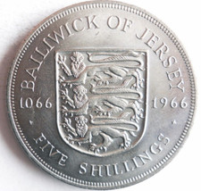 1966 JERSEY 5 SHILLINGS - Battle of Hastings Crown - Jersey/Guernsey Bin