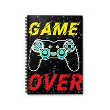 Game Over Spiral Notebook - Ruled Line