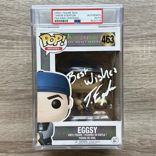 Taron Egerton Autographed Eggsy Kingsman Funko Pop #463 PSA & JSA Signed Vaulted