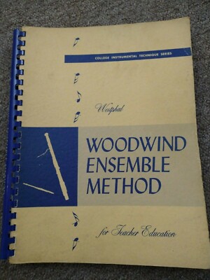 Woodwind Ensemble Method Sheet Music Book Flute Oboe Clarinet Bassoon Vtg 1961