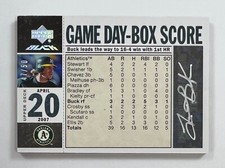 2007 Upper Deck Black #GDB-TB Travis Buck Game Day Box Score Auto 47/50 AR66