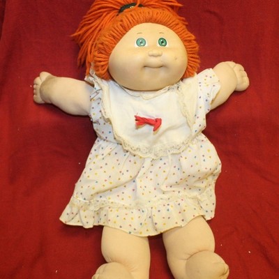 1985 Coleco Cabbage Patch Kid Girl Red Hair Green Eyes Signed