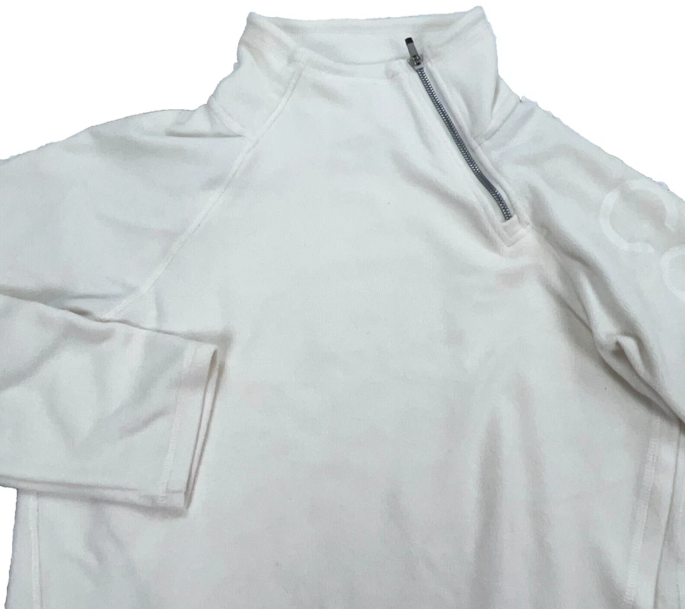 Moletom Calvin Klein Feminino Médio Off White Suéter PullOver de Lã Soletrar - Imagem 2 de 4