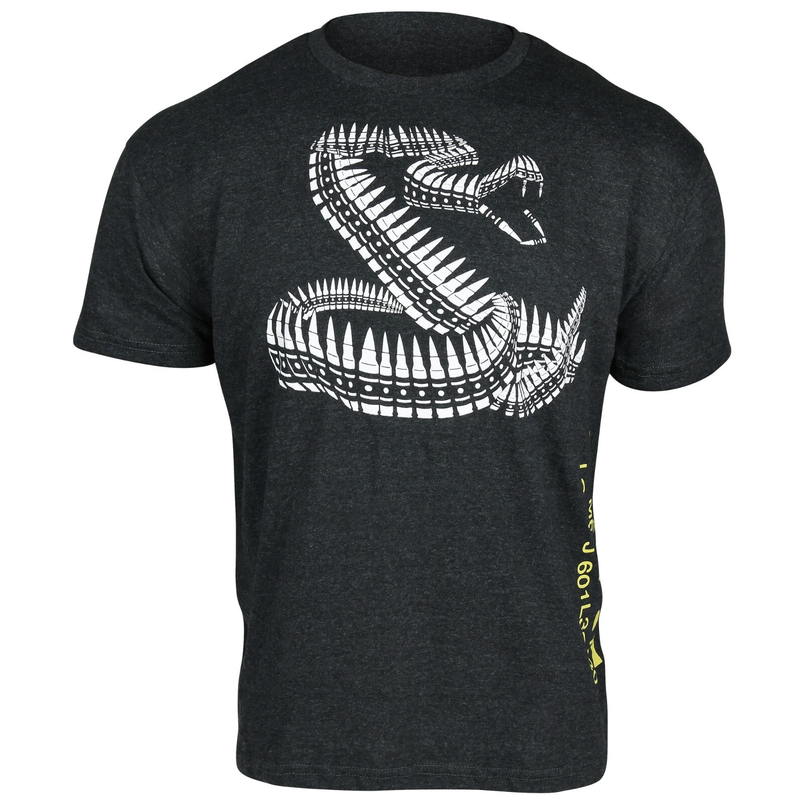 Front Toward Enemy Snake-Side T-Shirt (L)- Charcoal Heather