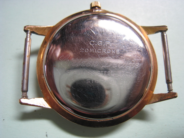 Very Rare Citizen Deluxe 19 Jewels Phynox hand wind watch CGP 20