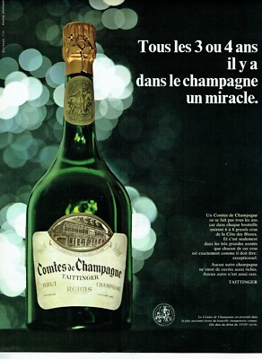 Werbung Advertising 0122 1968 Champagner Taittinger Comtes de Champagne brut