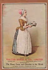 WALTER BAKER & Co Vintage 1870s Trade Card Advertisement Dorchester MA A5o