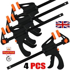 4 x 103mm JAWS RATCHET TRIGGER/G/SPEED CLAMPS WOODWORKING CARPENTRY DIY HOME UK