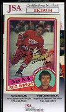 Brad Park JSA Coa Hand Signed 1984 Topps Autograph