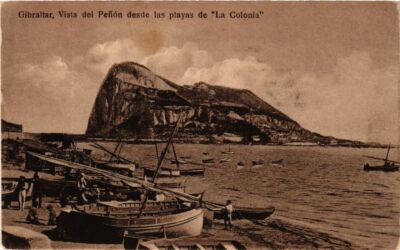 CPA Gibraltar-Vista de Penon desde las playas de La Colonia (320414)