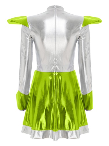 Women Dress Festival Uniform Cosplay Catsuit Long Sleeve Activewear Rave Outfit - Picture 35 of 50