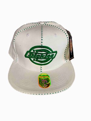 Y2K VINTAGE LARGE LOGO EMBROIDERED DICKIES FITTED HAT FLAT BILL XXL 7 7/8-8 NEW